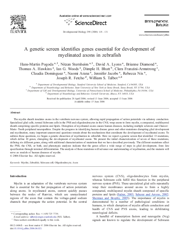 (PDF) A genetic screen identifies genes essential for development of ...