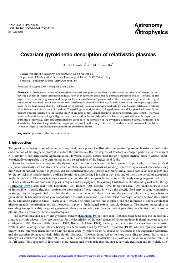 Covariant gyrokinetic description of relativistic plasmas