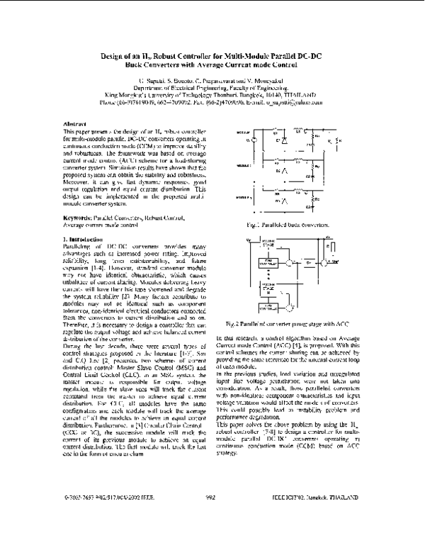(PDF) Design of an H∞ robust controller for multi-module parallel DC-DC ...