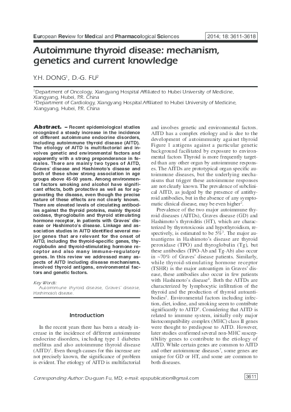 (PDF) Autoimmune thyroid disease