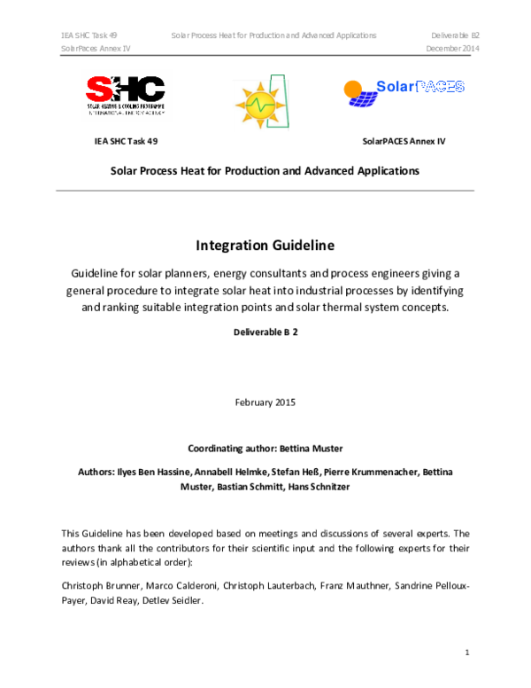 (PDF) A Solar Process Heat for Production and Advanced Applications ...