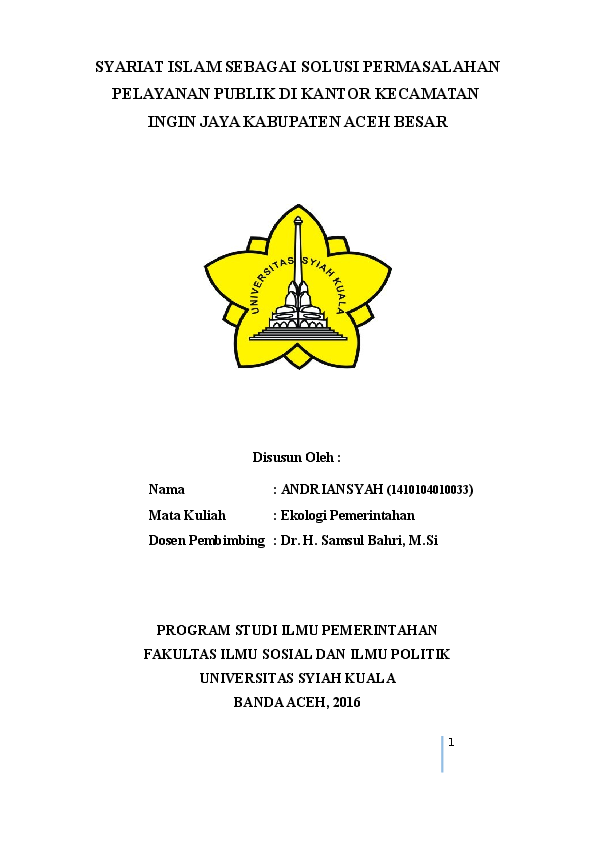 Universitas Syiah Kuala Banda Aceh Fisip Academia Edu