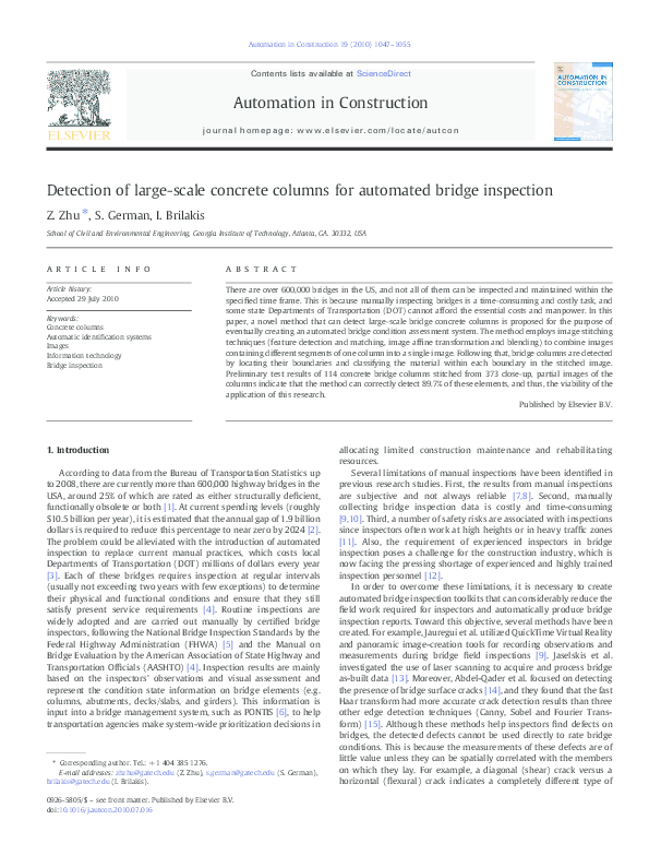 (PDF) Detection of large-scale concrete columns for automated bridge ...