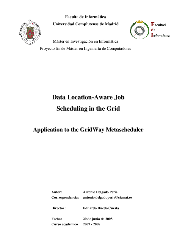 (PDF) Data location-aware job scheduling in the grid. Application to ...