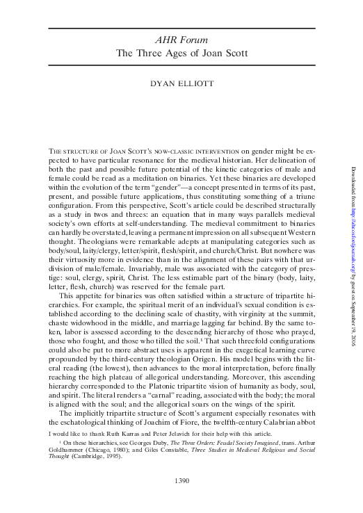 (PDF) The Three Ages of Joan Scott Dyan Elliott Academia.edu