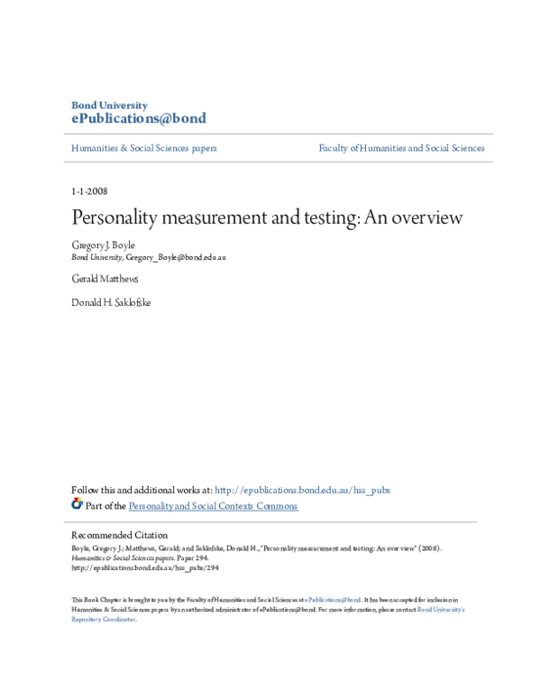 (PDF) Personality measurement and testing An overview.pdf