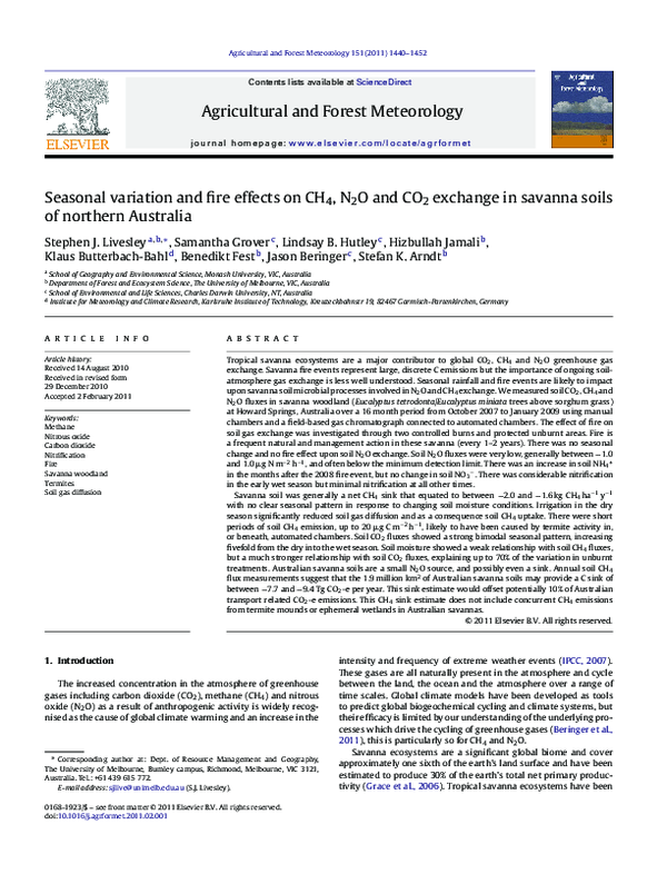 (PDF) Seasonal variation and fire effects on CH 4, N 2O and CO 2 ...