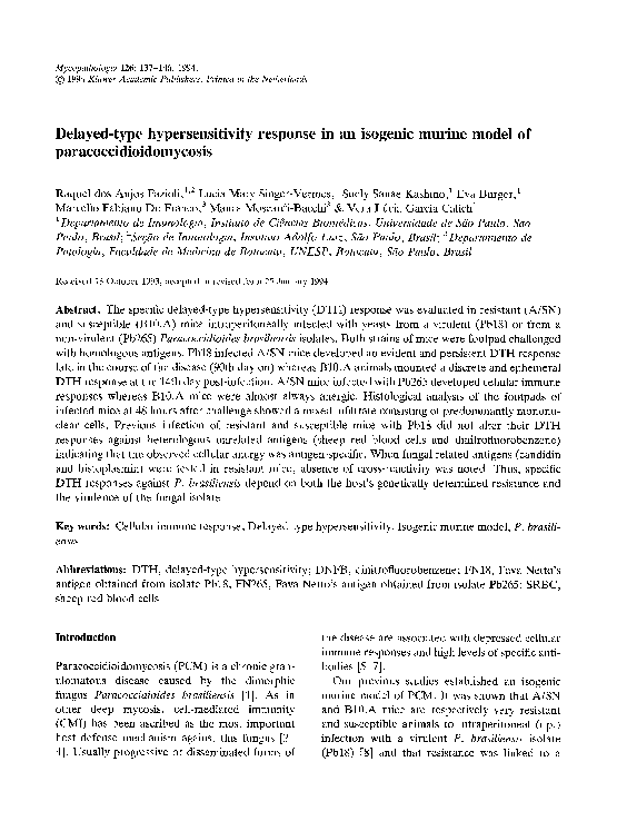 (PDF) Delayed-type hypersensitivity response in an isogenic murine ...