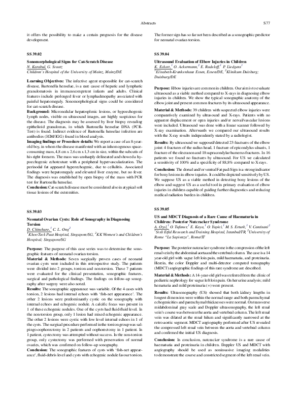 (PDF) US and MDCT Diagnosis of a Rare Cause of Haematuria in Children
