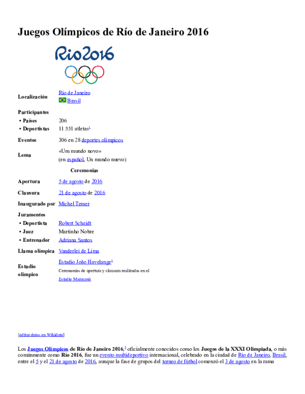 (DOC) Juegos Olímpicos de Río de Janeiro 2016 otoniel giron