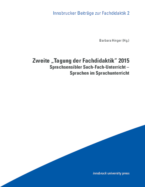 Pdf Zweite Tagung Der Fachdidaktik 2015 Sprachsensibler Sach
