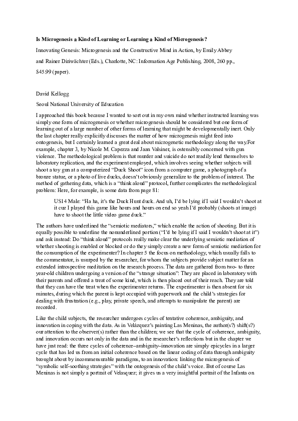 (DOC) Is Microgenesis a Kind of Learning or Learning a Kind of ...