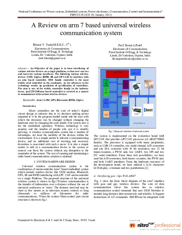 (PDF) REVIEW ON DESIGN AND DEVELOPMENT OF UNIVERSAL WIRELESS ...