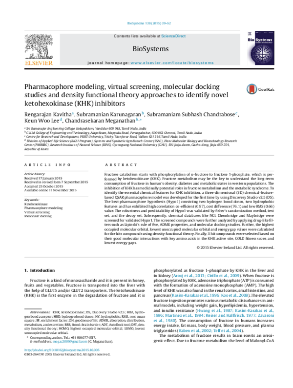 Pharmacophore modeling, virtual screening, molecular docking studies ...