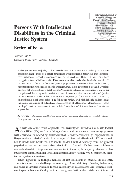 (PDF) Persons With Intellectual Disabilities in the Criminal Justice ...