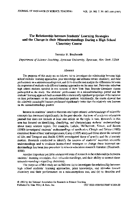 (PDF) The relationship between students' learning strategies and the ...