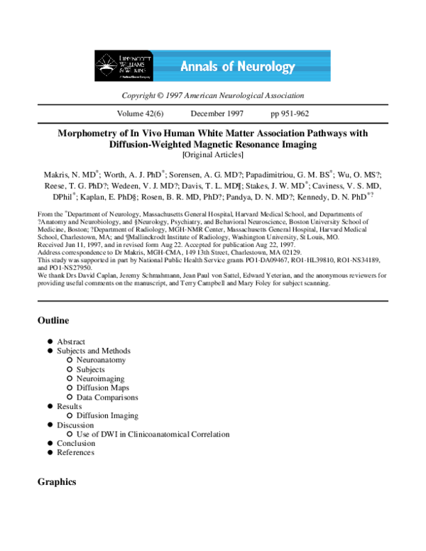 (PDF) Morphometry of in vivo human white matter association pathways ...