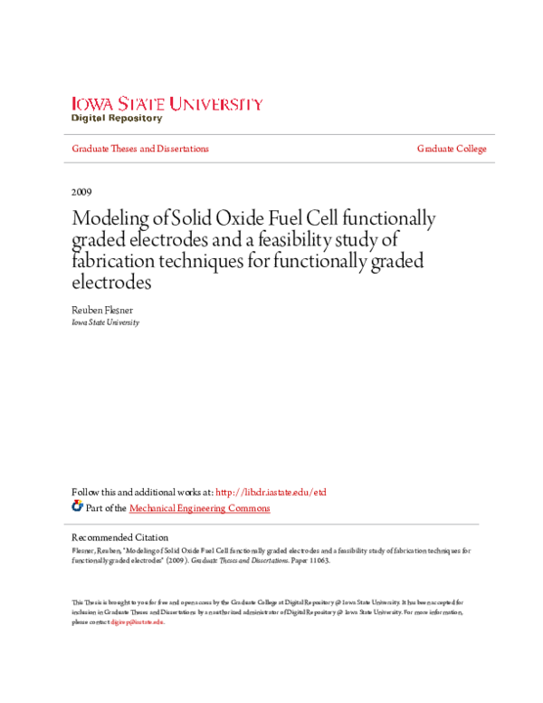 (PDF) Modeling of Solid Oxide Fuel Cell functionally graded electrodes ...