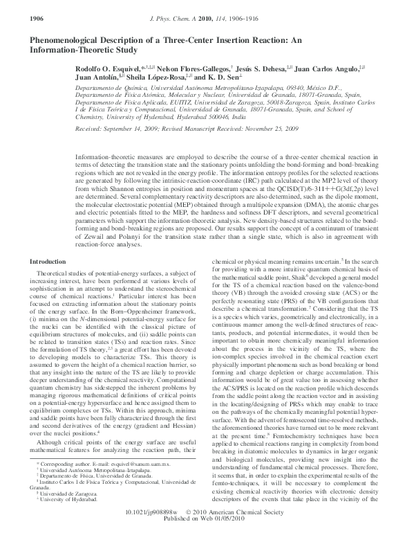 (PDF) Phenomenological Description of a Three-Center Insertion Reaction ...