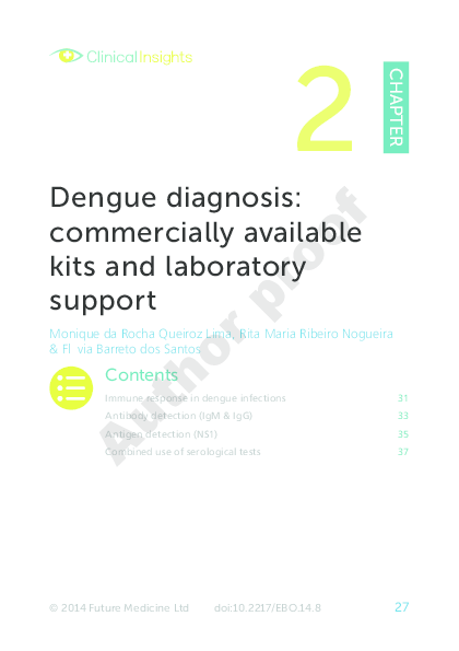 (PDF) Dengue diagnosis: commercially available kits and laboratory support