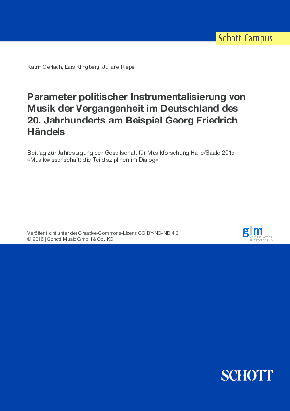 (PDF) Parameter politischer Instrumentalisierung von Musik der