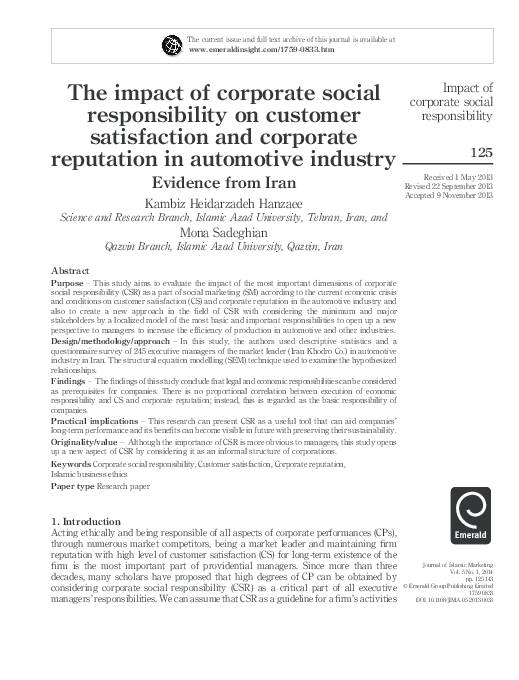 (PDF) The impact of corporate social responsibility on consumer trust ...