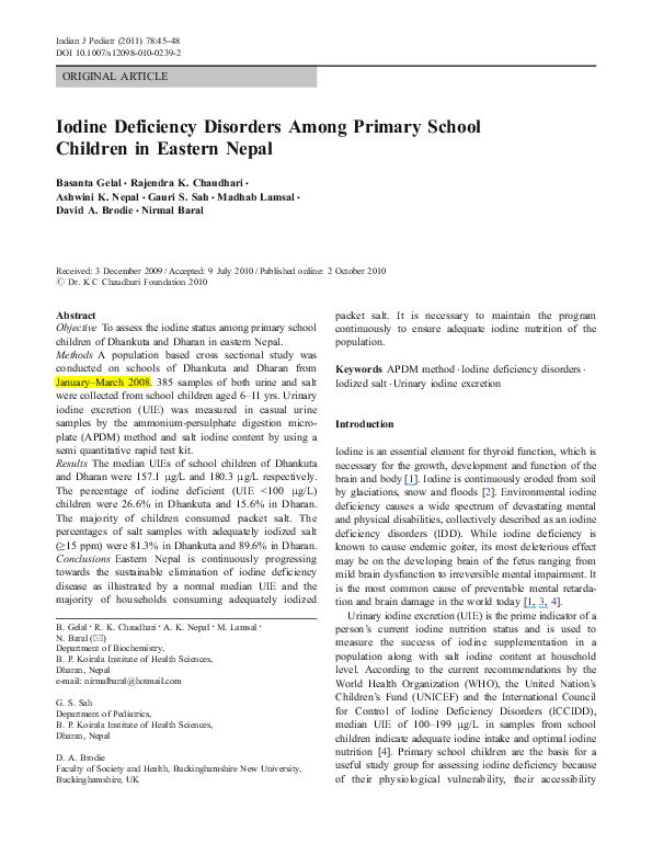 Iodine deficiency ppt picture