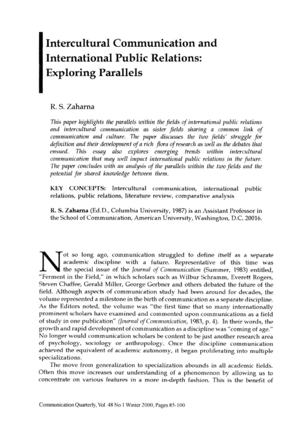 (PDF) Intercultural communication and international public relations ...