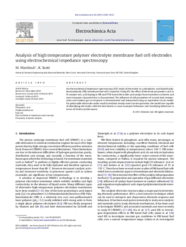 (PDF) Analysis of high temperature polymer electrolyte membrane fuel ...