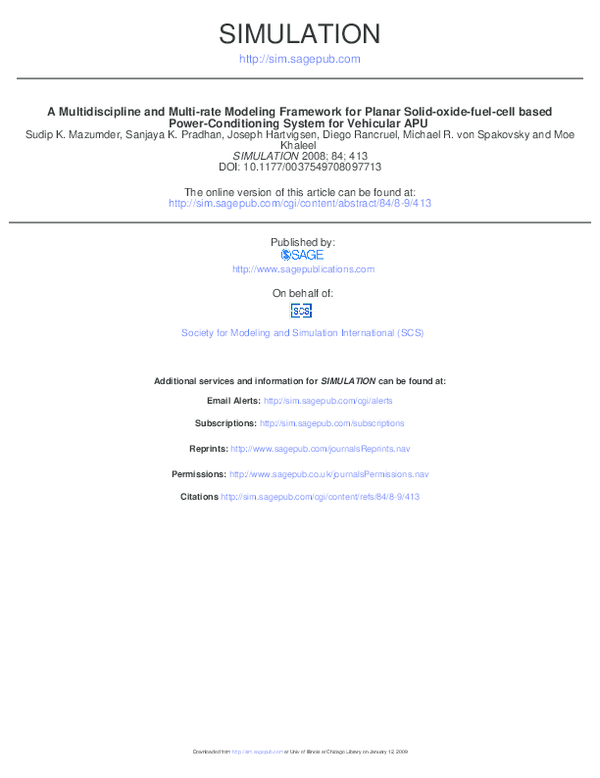 (PDF) A Multidiscipline and Multi-rate Modeling Framework for Planar ...