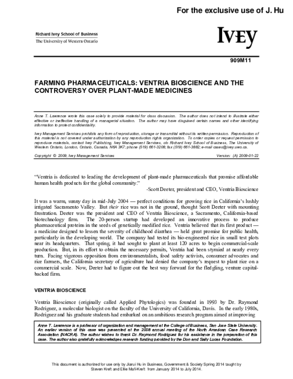 Ventria bioscience essay 05 picture