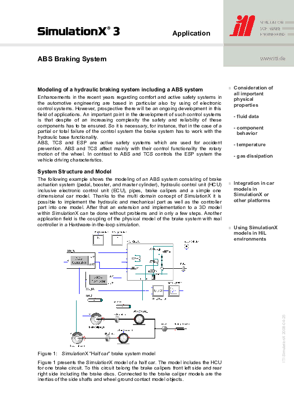 (PDF) ABS Braking System Modeling of a hydraulic braking system ...