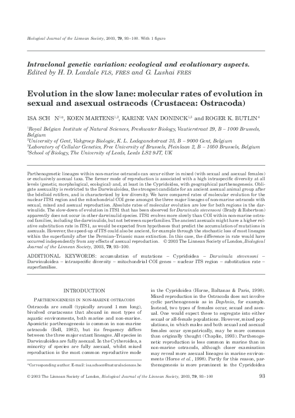 (PDF) Evolution in the slow lane: molecular rates of evolution in ...