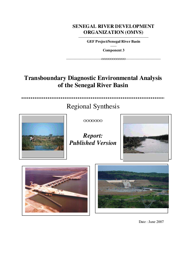 (PDF) Transboundary Diagnostic Environmental Analysis of the Senegal ...