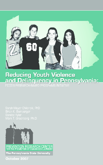 (PDF) Reducing Youth Violence and Delinquency In Pennsylvania: PCCD'S ...