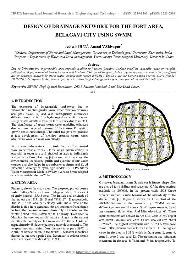 (PDF) DESIGN OF DRAINAGE NETWORK FOR THE FORT AREA, BELAGAVI CITY USING ...