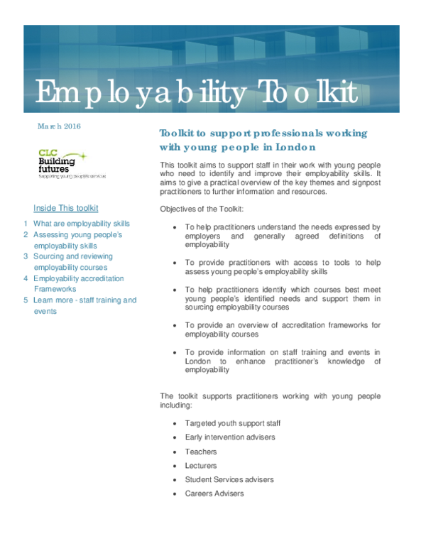 (PDF) Employability Toolkit Master Version 29032016