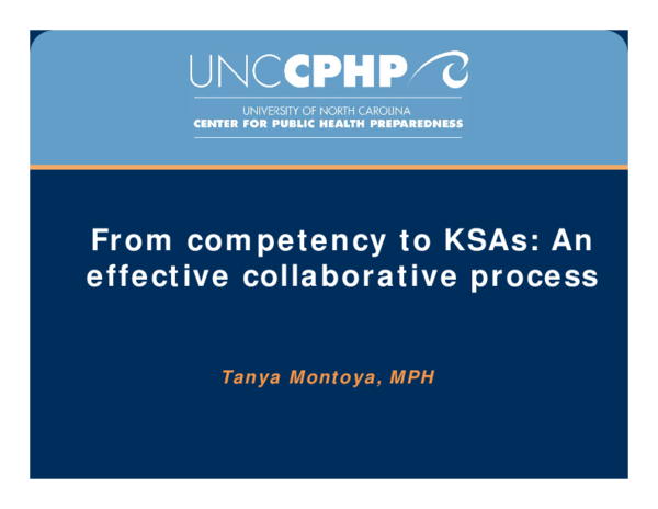 (PDF) From competency to KSAs: An effective collaborative process