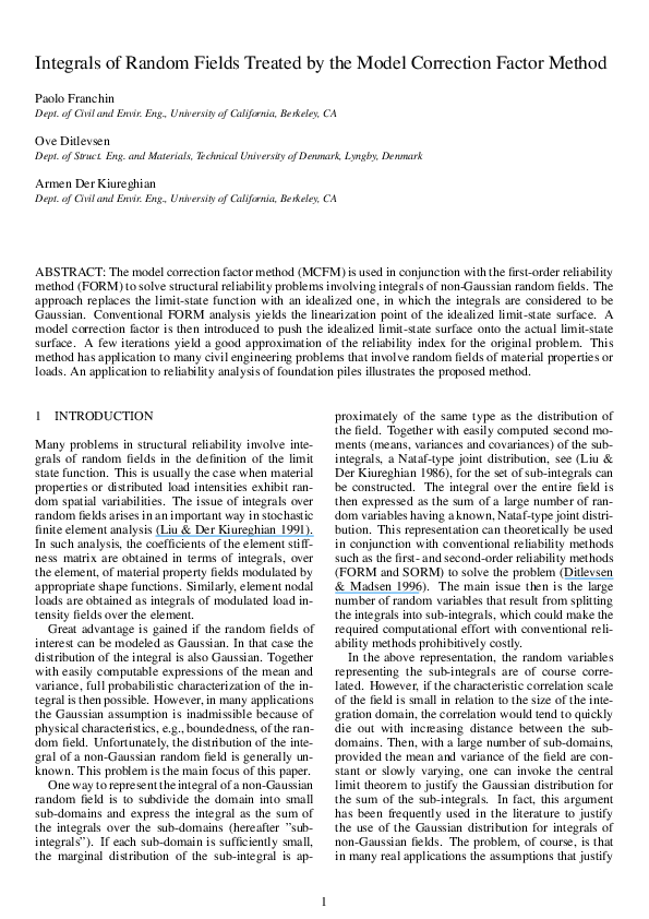 (PDF) Integrals of Random Fields Treated by the Model Correction Factor ...