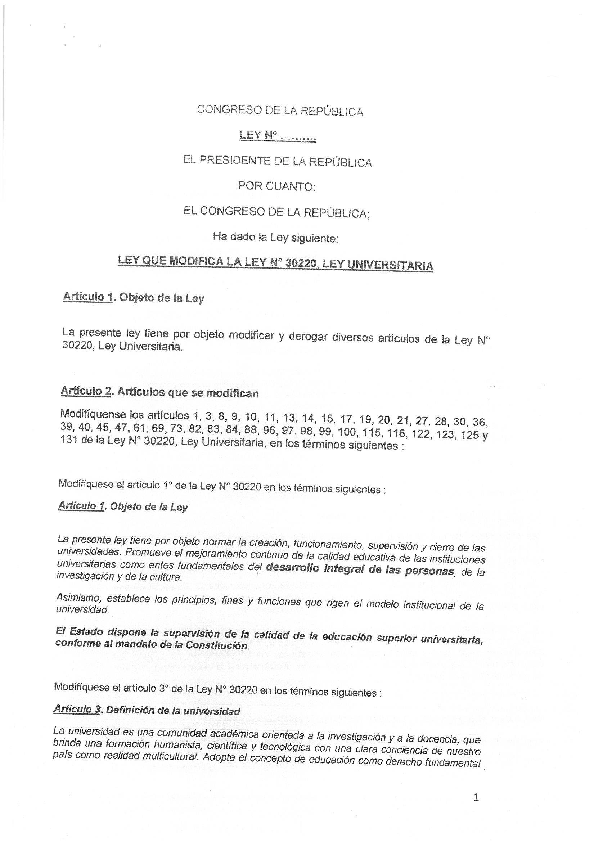 (PDF) Ley Que Modifica La Ley Universitaria Ebher Richard Academia.edu
