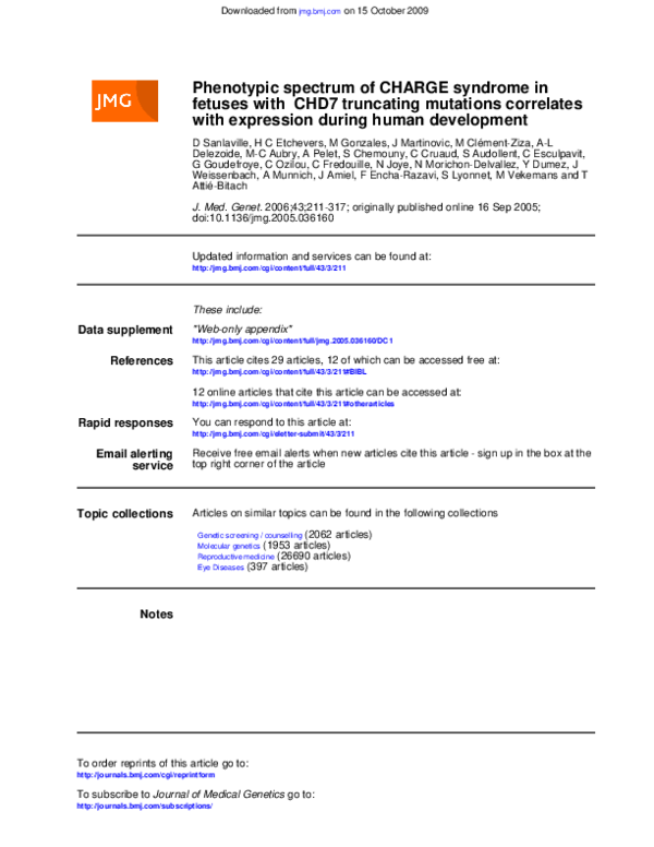 (PDF) Prenatal Sonographic Features of CHARGE Syndrome | Theera ...
