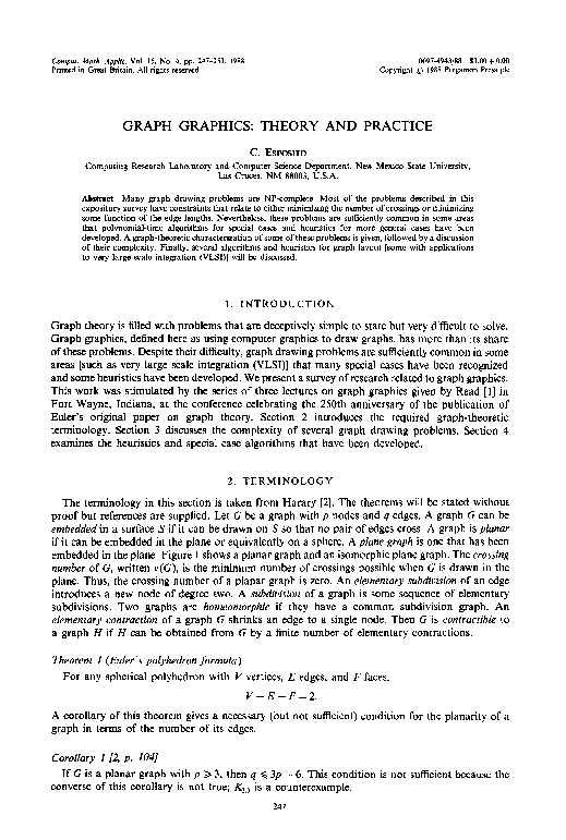 (PDF) Graph graphics: Theory and practice