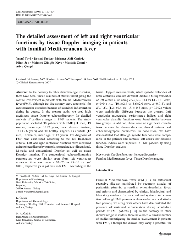 (PDF) The detailed assessment of left and right ventricular functions ...