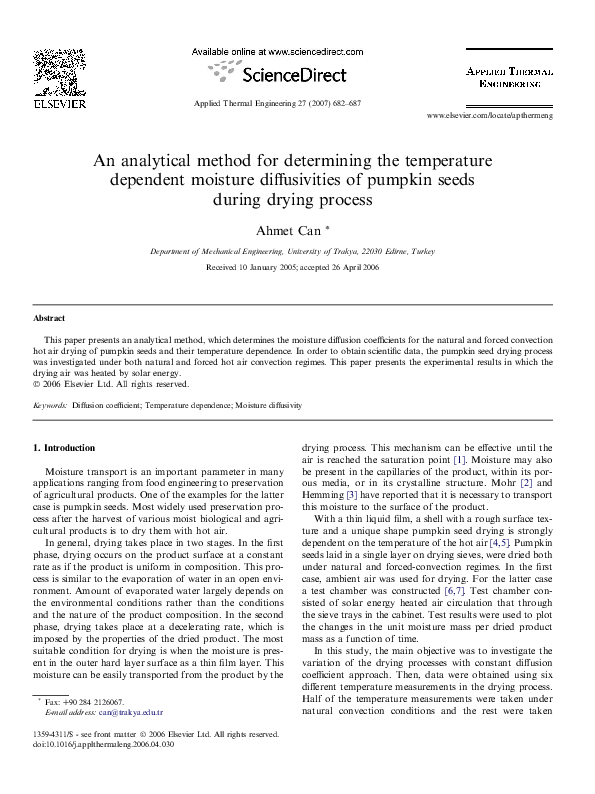 (PDF) An analytical method for determining the temperature dependent ...