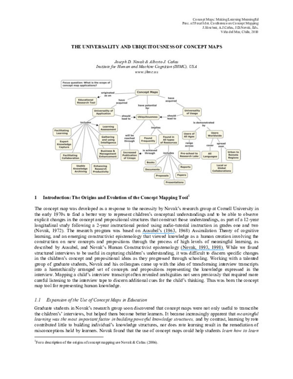 (PDF) The Universality and Ubiquitousness of Concept Maps