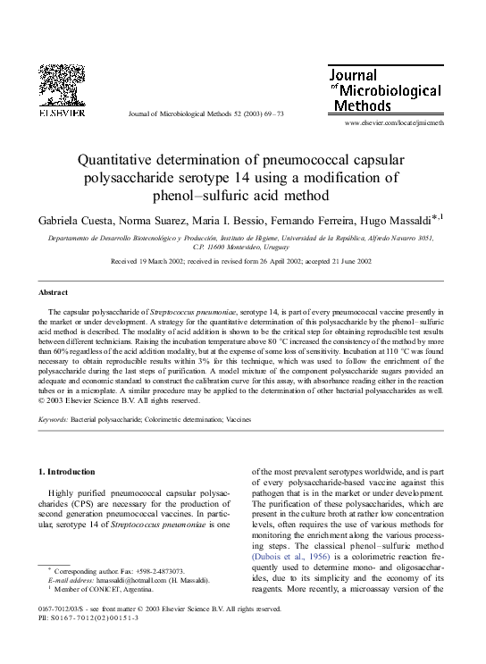 (PDF) Quantitative determination of pneumococcal capsular