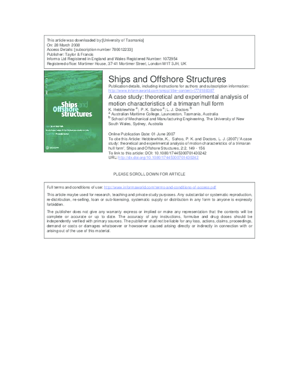 (PDF) A case study: theoretical and experimental analysis of motion ...