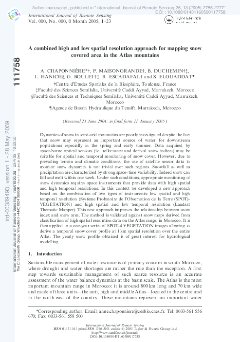 (PDF) A combined high and low spatial resolution approach for mapping ...