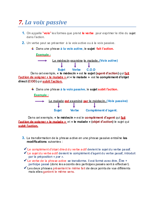 PDF Télécharger exercices voix active voix passive 3ème Gratuit PDF