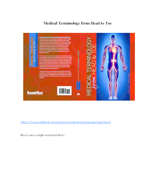 (PDF) Medical Terminology from Head to Toe Lesley Bolton Academia.edu